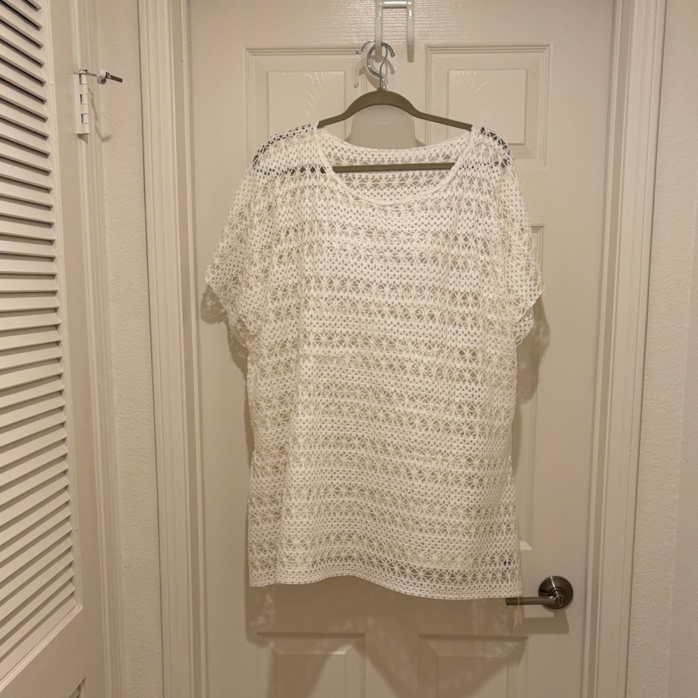 2 Chic Ivory Lace Swim Coverup